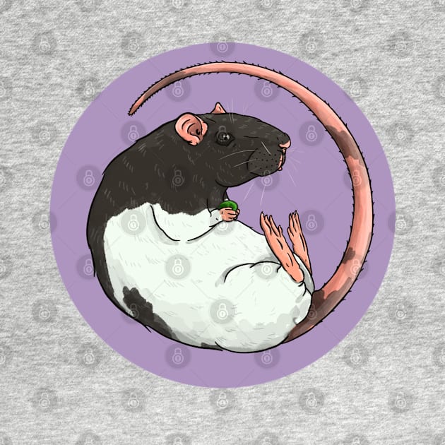 Darker Hooded Pet Rat Illustration by New World Aster 